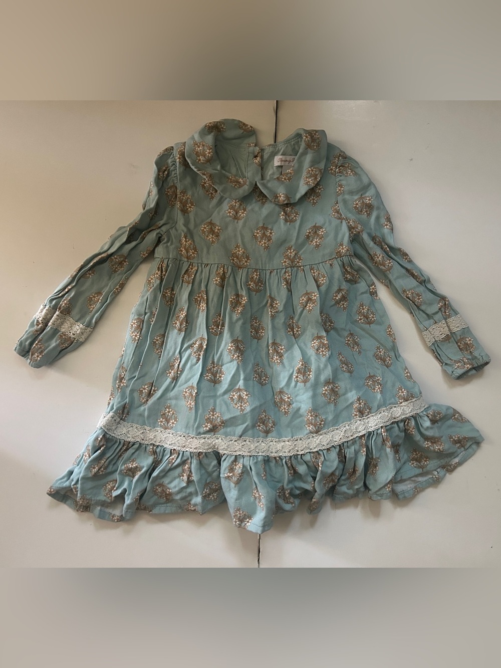 Tommy Bahama Toddler Girls Long Sleeve Floral Print Dress 3T